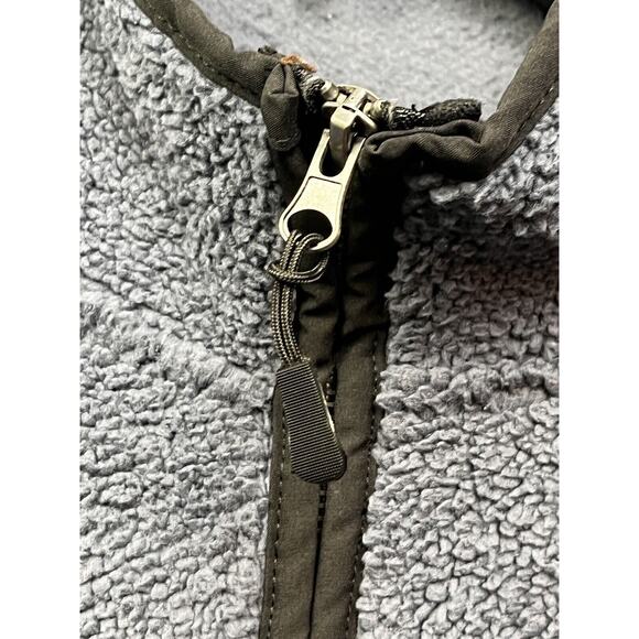 Western Illinois Sherpa Pullover Womens Medium Gray 1/4 zip Boxercraft Pocket - Picture 8 of 11